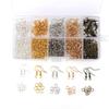 Earring Making Kit with Jewelry Hooks, Fish Hook Earrings, Backs, Jump Rings for Repair, Gifts