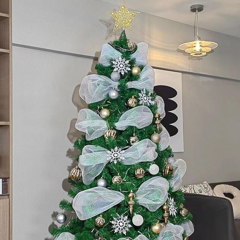 

26см Знаменитая Рождественская Сетка Лента для DIY Украшений на Елку Platinum White