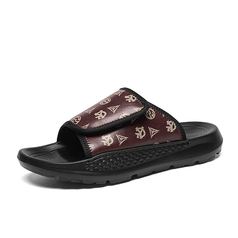 

Ретро Коричневые Мужские Кожаные Шлепанцы 2025 Удобные Шлепанцы Римские Сандалии Мужские Кожаные Мужские Шлепанцы Уличные Сандалии 39