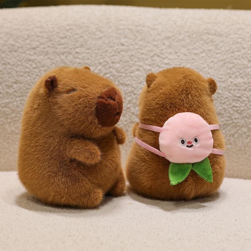 Popular Burger Backpack Kapibara Cute Capybara Plush Toy Doll Cute Children's Doll Gift