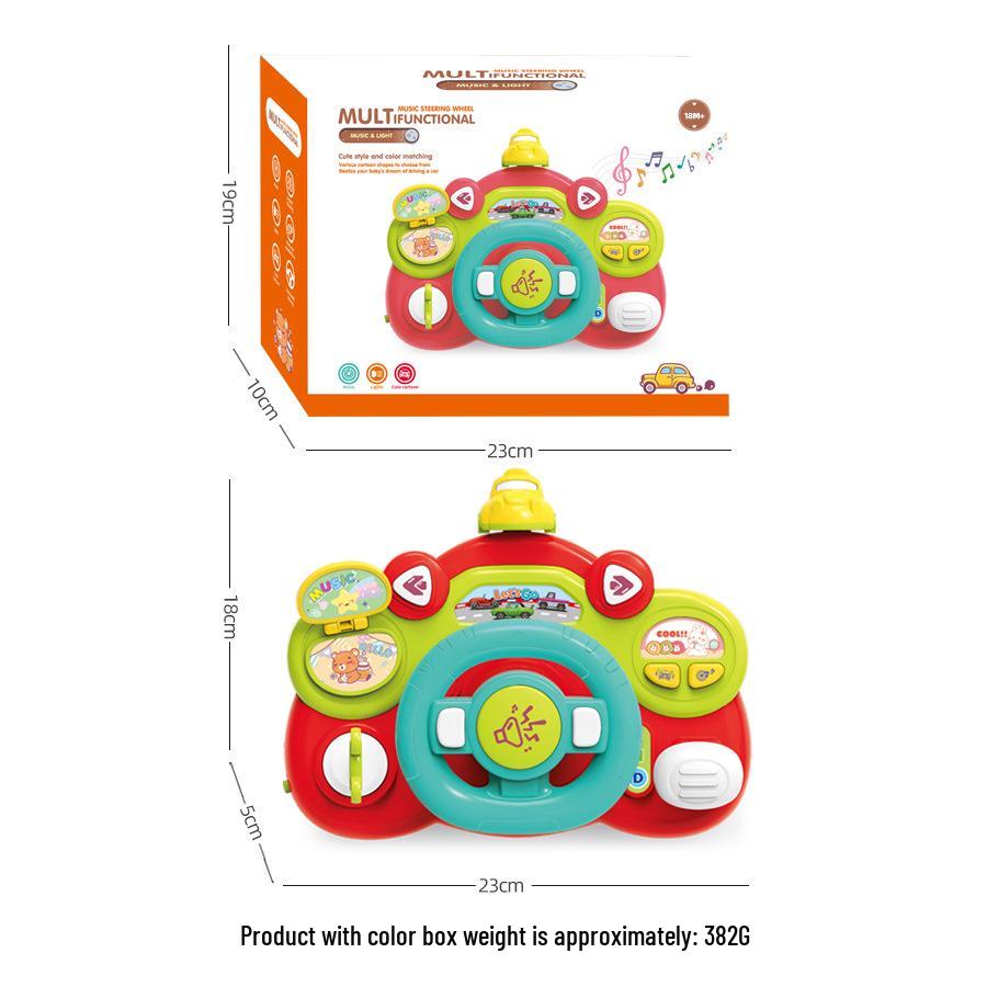 Multifunctional Kids' Steering Wheel: Lights, Music & Simulated Driving Educational Toy