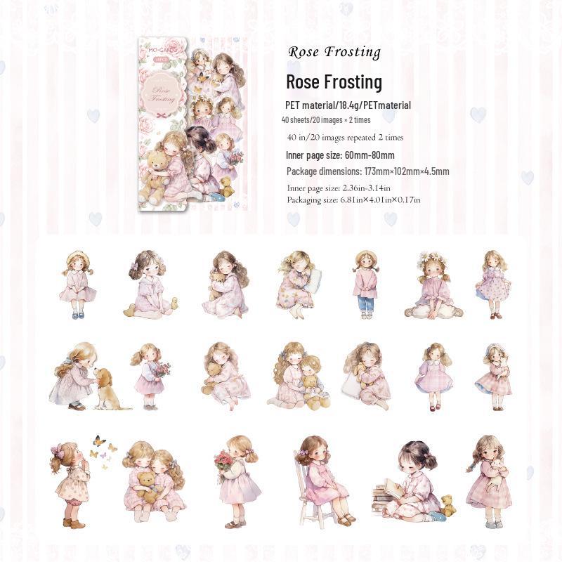 MomoPET Dollhouse Series White Ink Sticker Pack for DIY Journals - Set of 6 Types