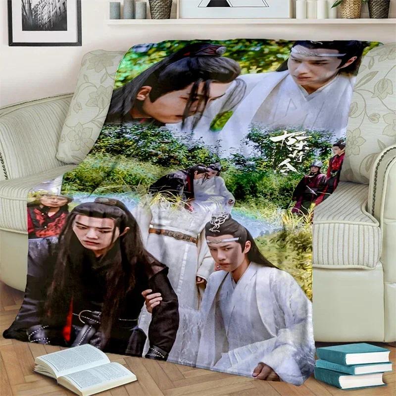 Drama The Untamed xiao zhan wang yi bo Weiche Überwurfdecke, Überwurfdecke, weiche Cartoon-bedruckte Tagesdecke, Tagesdecke, Sofa-Geschenk