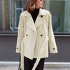 Autumn New Loose Lapel Waist Belt Trench Coat Women's Design Temperament Casual 2026 Cross-border Commuting