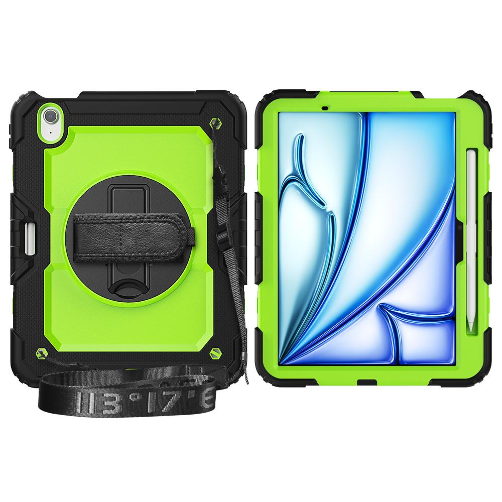 Heavy Duty Full-Body Protective Case for iPad 10 9.7 Pro Air 11 A16 Shockproof Cover Screen Protector Hand Shoulder Strap Stand