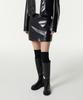 Musinsa Standard Woman Women'S Patent Synthetic Leather Mini Skirt [Black]