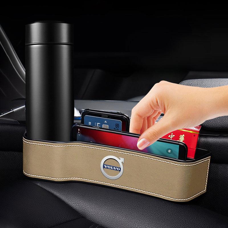 Multifunctional Car Seat Crevice Storage Box Seat Gap Slit Pocket Manager For Volvo 240 C70 S40 S50 S60 S70 S80 S90 V40 V50 V60 V90 XC40 XC60 XC90