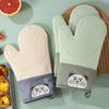 1Pc Animal Printed Silicone Gloves Microwave Oven Gloves Kitchen Baking Insulation Gloves