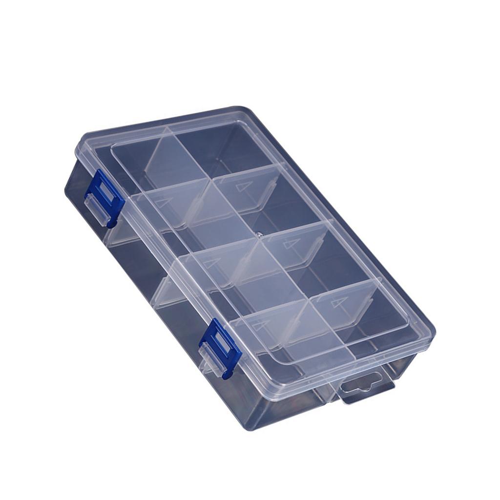 Flexible 8 Grid Storage Container Plastic Storage Case Home Organization Solution Perfect for Organizing Household Items