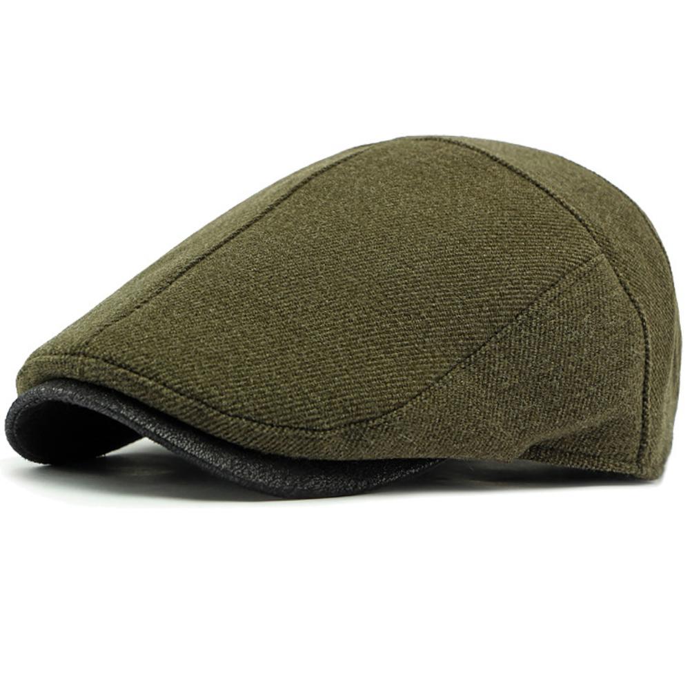 

HT4945 Mens Beret Autumn Winter Caps for Men Women Retro Artist Painter Wool Beret Hat Male Female Flat Cap Adjustable Beret Cap 55-59cm Adjustable