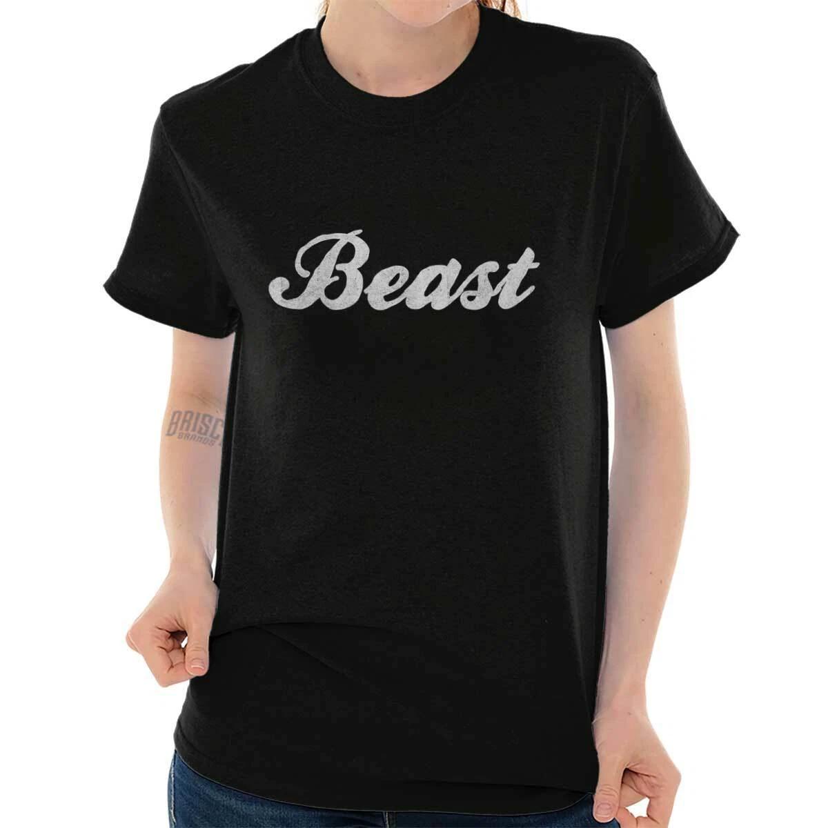 Beast Cute Funny Gym Workout Fitness Mode Mens Casual Crewneck T Shirts Tees XXL