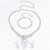 New Nigeria Dubai Jewelry Set Bride Necklace Bracelet Earrings Ring Four-Piece Set