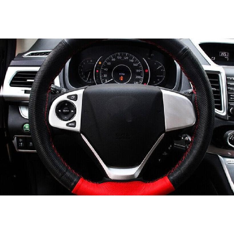 ABS Silver 2PC Steering Wheel Button Cover Trim Fit For Honda CRV CR-V 2012-2016