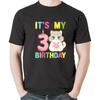 It's My 3rd Birthday Girl 3 Year Old Ragdoll Cat Premium T-Shirt Sweatshirt Hoodie Tanktop for Men Women Kids Black