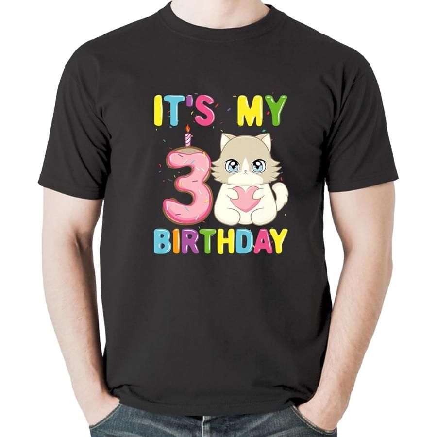 

It s My 3rd Birthday Girl 3 Year Old Ragdoll Cat Premium T-Shirt Sweatshirt Hoodie Tanktop for Men Women Kids Black XXXXXL різнокольоровий