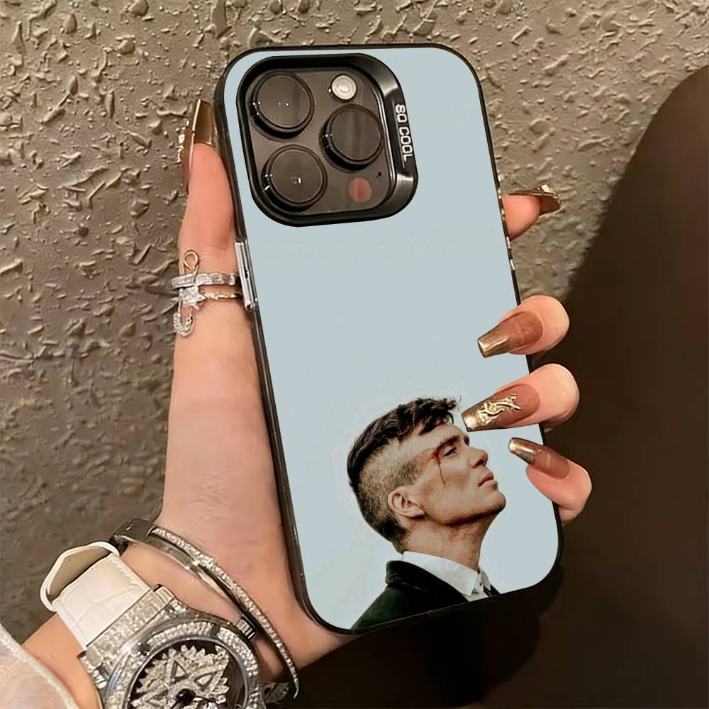 

Peaky Blinders Movie Phone Case For iPhone 17,16,15,14,13,12,11 Plus,Pro Max,XS,Colored Silver Plated Inside Cover iPhone14Plus