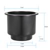 4 Pc Plastic Cup Holder Set Drop In Black   for Car Boat Marine
