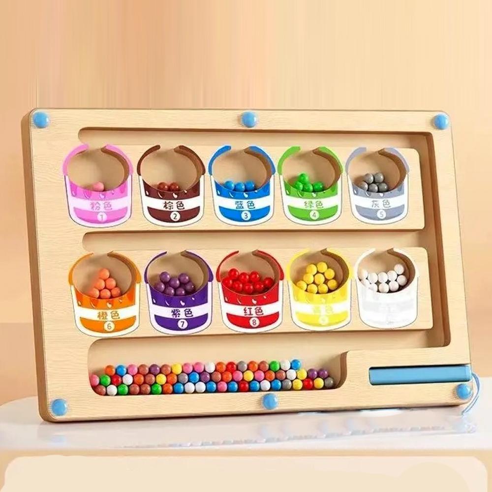 Non-Toxic Hot Montessori Magnetic Rolling Maze For Kids Hand Eye Coordination Thinking Puzzle Toys For Kindergartenlearning Anddevelopment