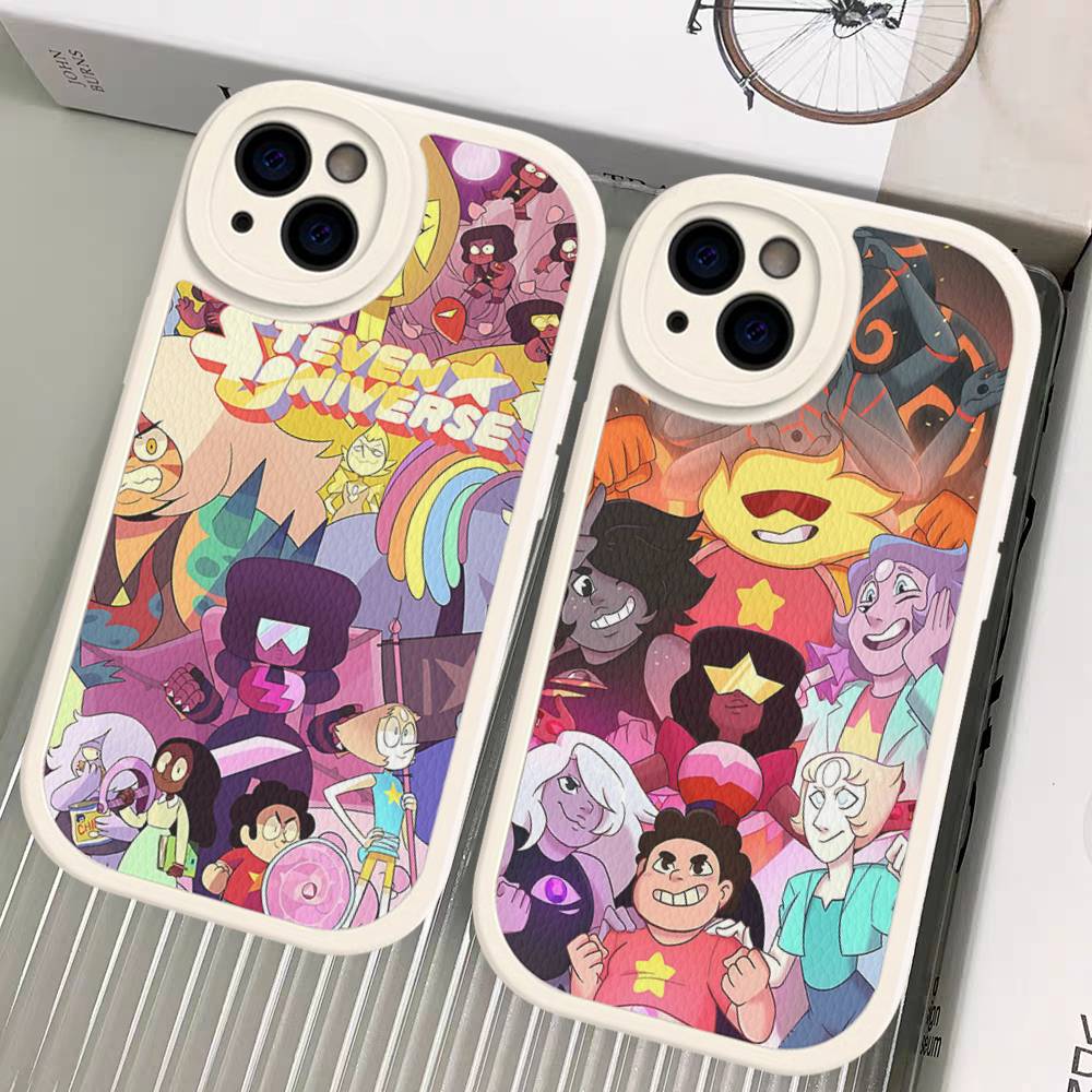 S-Steven Cartoon Funny U-Universe Phone Case Hard Leather For iPhone 16 15 14 13 12 Mini 11 14 Pro Max Xs X Xr 7 8 Plus