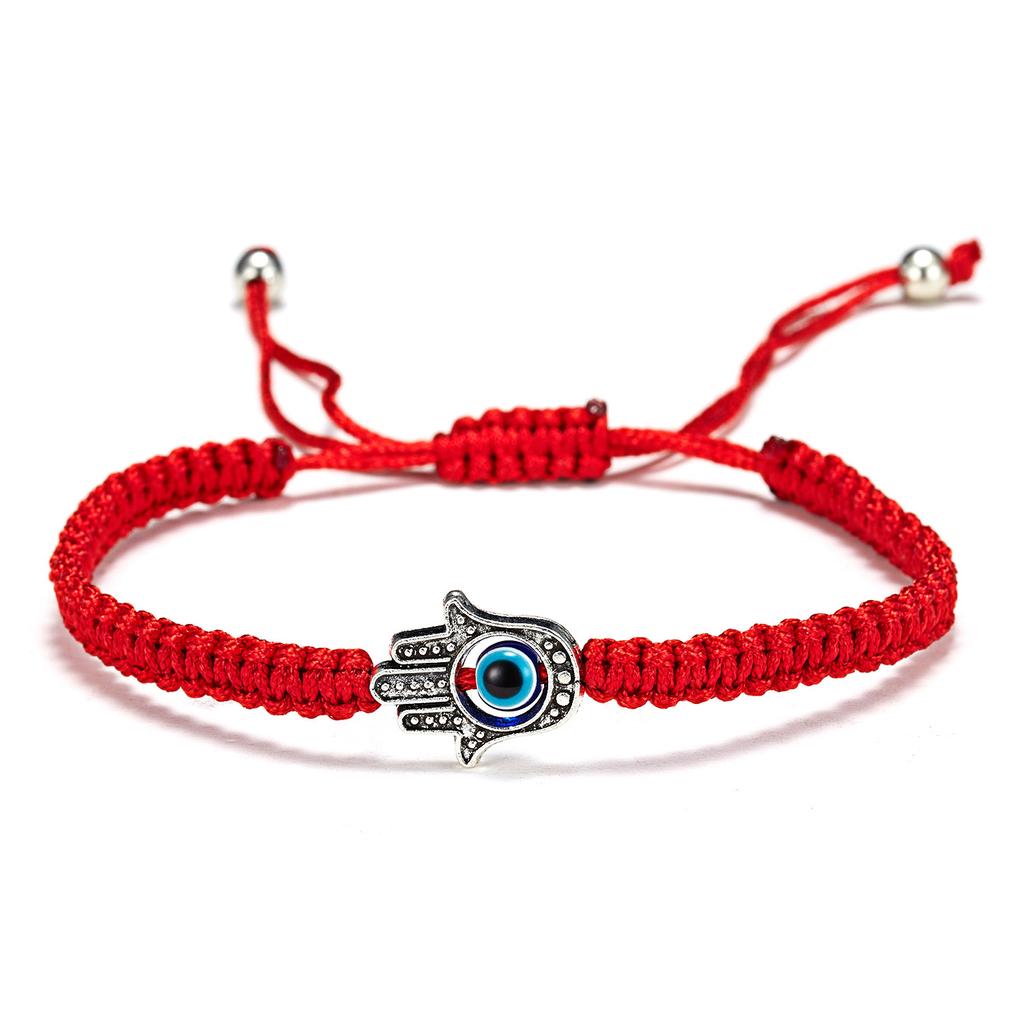 Blauwe Boze Oog Armbanden Armband Goede Geluk Rode Draad Gevlochten Verstelbare Bedel Armband Voor Koppel Vrouwen Geliefde Dame Cadeau