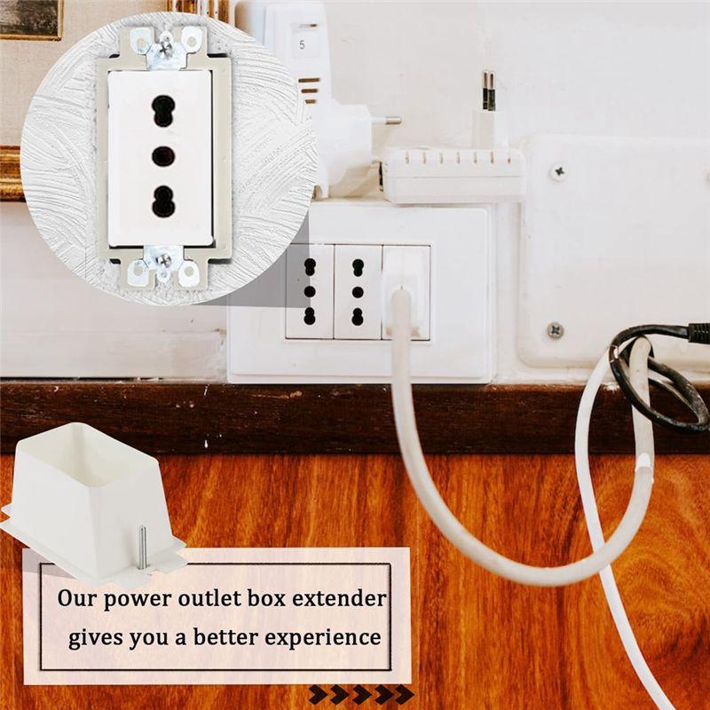 Aug. 5PCS BE1-2 Electrical Outlet Box Extenders With 10PCS Screws, 1-Gang Box Extender Outlet Box Extender Electrical Box Extend