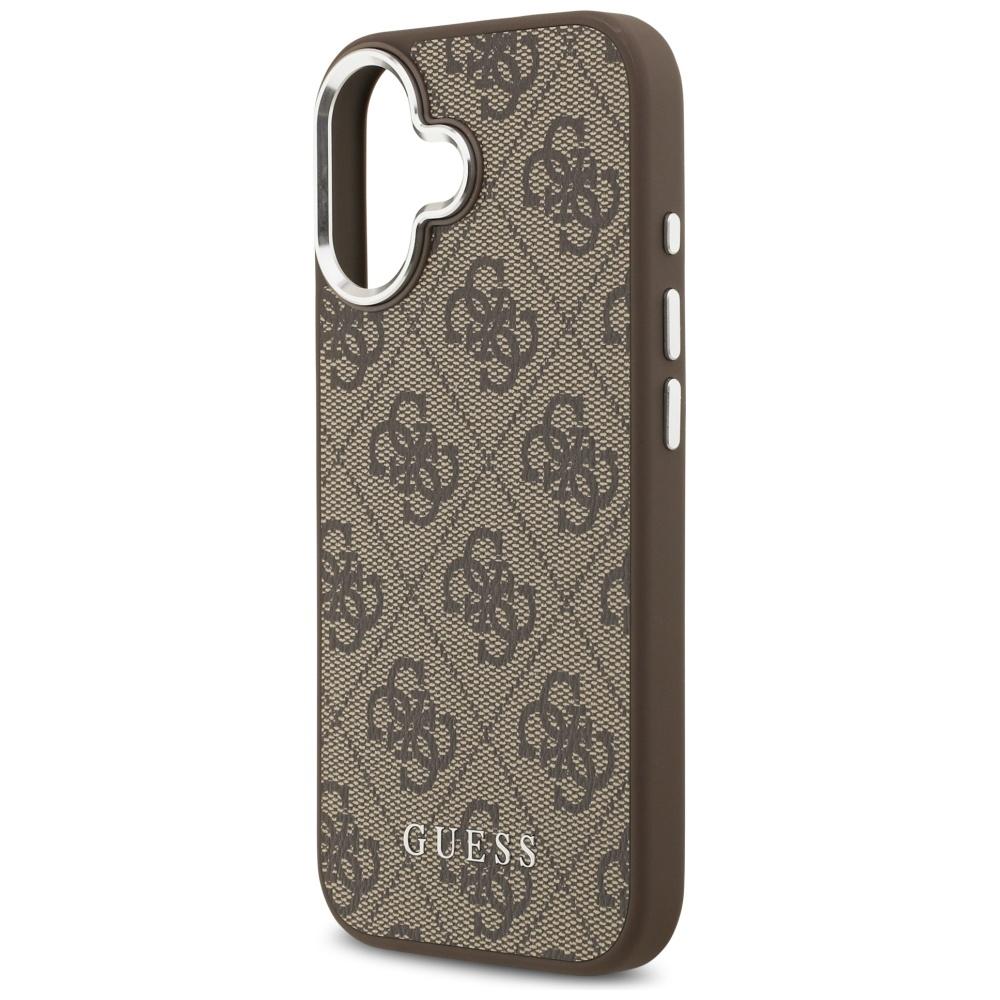Guess 4G Classic Logo MagSafe case for iPhone 17 brown