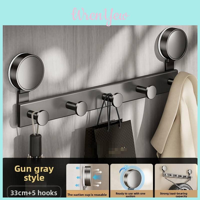 Suction Cup Door Hook Organizer With Strong Adhesive For Home Storage And Hanging Clothes