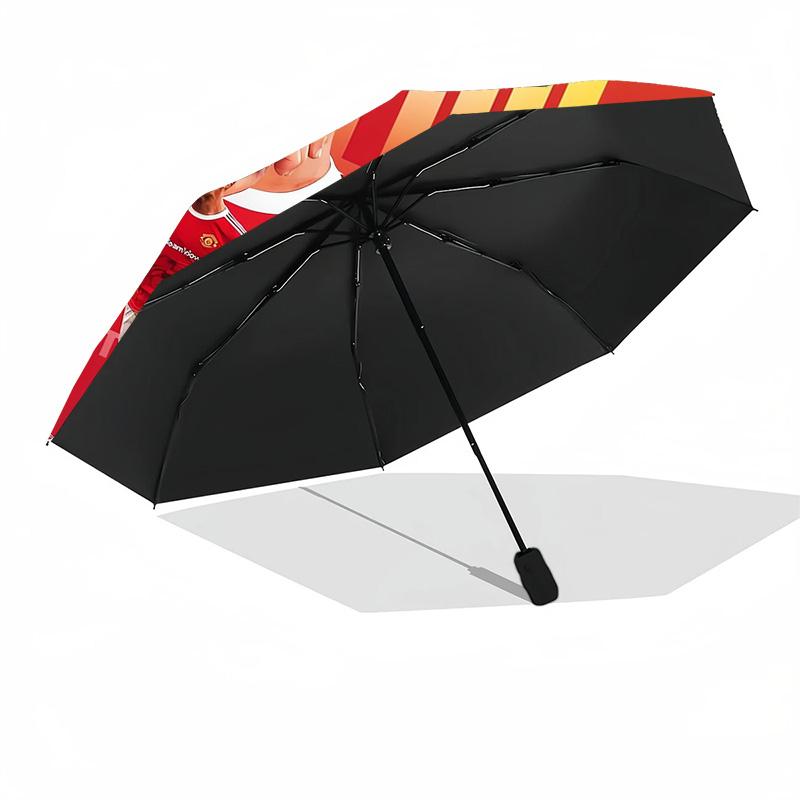 Ronaldo's Silence Portable Automatic Umbrella Compact 8-Rib Design Sturdy Construction for Outdoor Daily Use Fashion Lovers