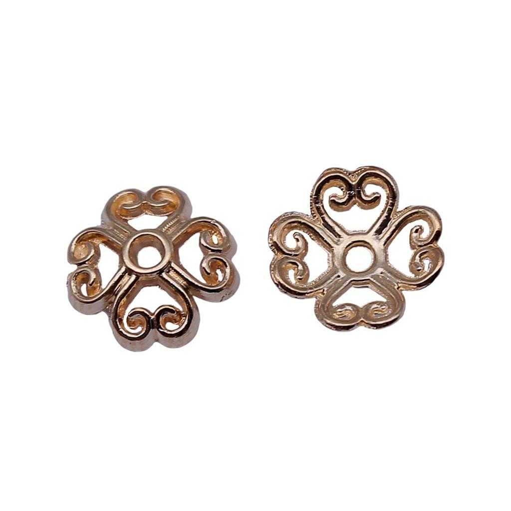 Multi Color Swirl Flower Bead Caps Spacer Beads For Jewelry Making Components