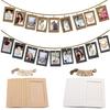 1 Set Hanging Photo Frames Adjustable Hanging Rope Dust-Proof Paper DIY Photo Collage Frames Home Decoration