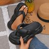 Fashion Women's Chunky Platform Clip Toe Sandals Summer 2025 Beach Fashion Thick Bottom Soft Cloud Slippers Shoes Women Eva Flip Flops