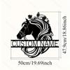Horse Head Metal Wall Art Custom Name Sign Farmhouse Porch Decor