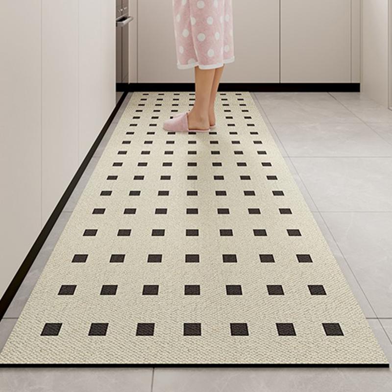Kitchen Carpet Non-Slip Waterproof And Oil-Proof Floor Mat Colorful Imitation Marble Texture Rugs Long Size Home Decoration Mats