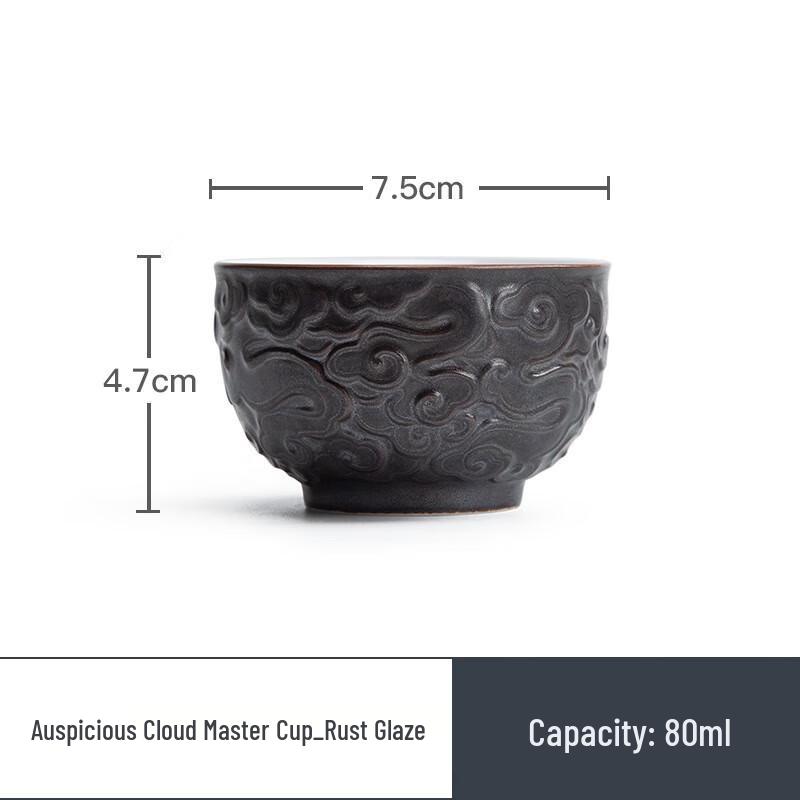 Nanshan Auspicious Cloud Rust Glaze Master Tea Cup