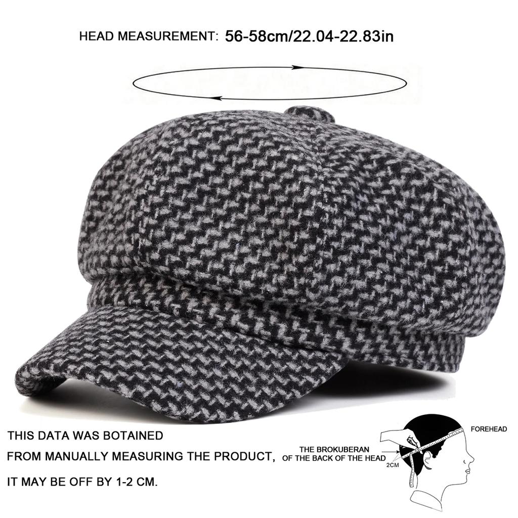 Beret School Old Vintage Autumn Spring Hat Newsboy Brand Latest Fresh Personality Grid Bird Thousand Neutral Gender Women  Men For Hats Wild Casual