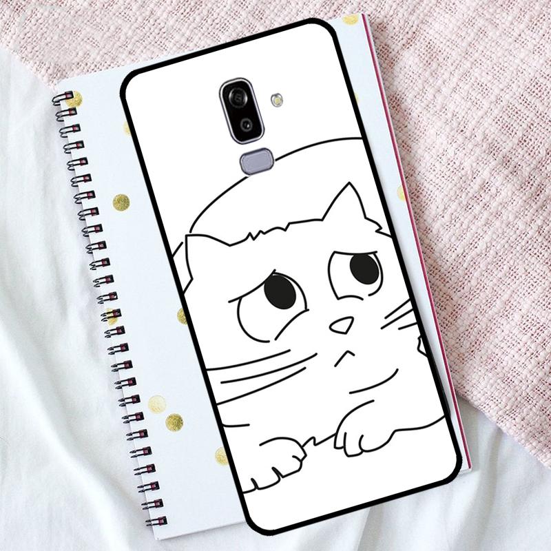Lustige Süße Katze Linienkunst Hülle Für Samsung Galaxy M16 M32 M52 M14 M54 M13 M33 M53 M56 M36 M31 M11 M12 M35 M55 M15 M06