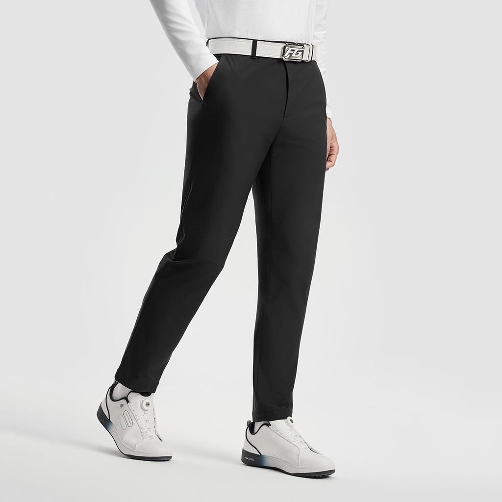 Fila Golf Series Casual Classic Versatile Simple Comfortable Straight Leg Knit Sports Pants Men Bottoms A11M535809F-BK