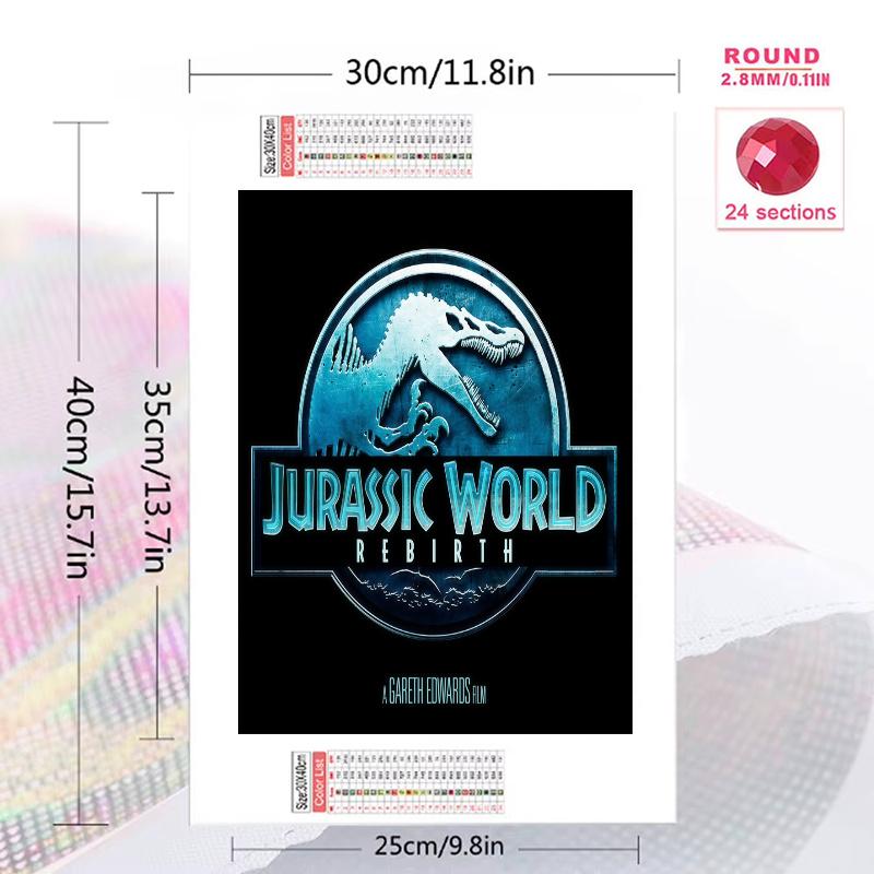 Jurassic 100% Round Full Drill 5D DIY Diamond Painting Embroidery Cross Stitch Rhinestone Décor