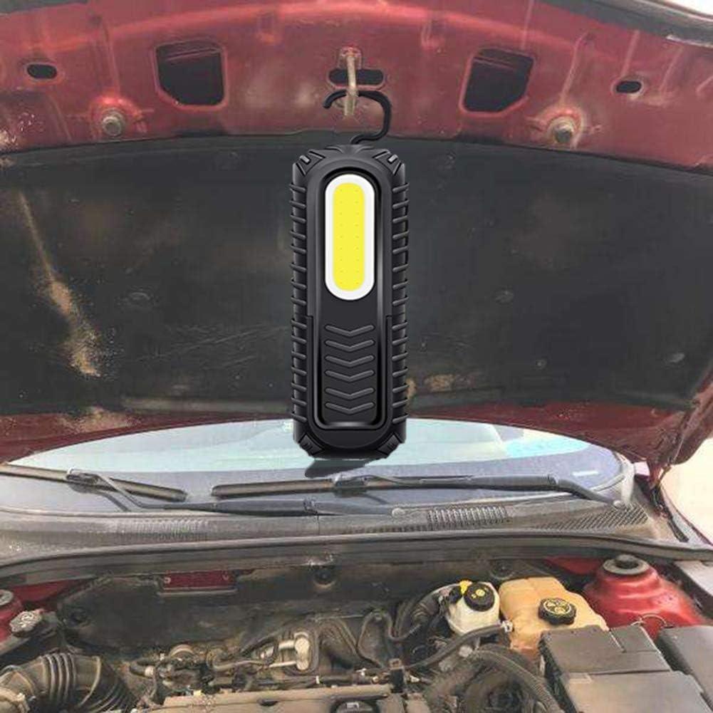 LED Work Light, Portable Rechargeable Torch Workshop Lamp COB Inspection Lights with Hook and Magnetic Base for Car Repair, Garage, Camping, Emergency
