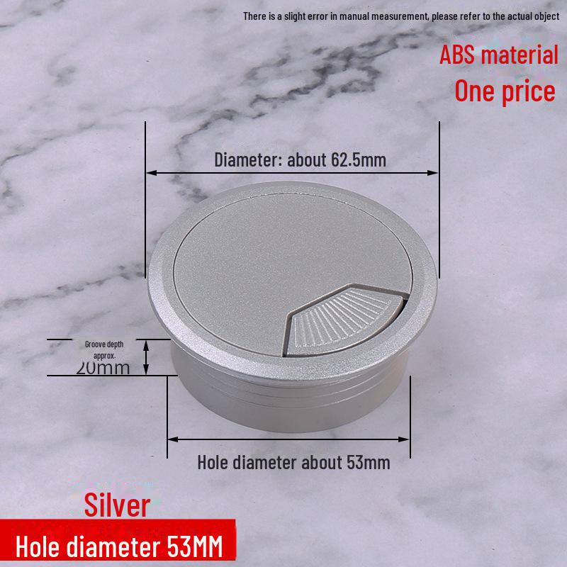 ABS Round Wire Desk Grommet Cover for Desktop Cable Management and Furniture Cabinet Hardware.