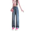Spring and Autumn Women's Jeans Vintage Nostalgia Loose Wide Leg Pants Casual Straight Pants