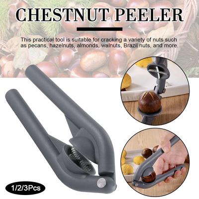 Kunststoff 2in1 Kastanienclip Maschine Nussknacker Öffner Küchenschneider Schälwerkzeug Gadgets Walnu N3R1