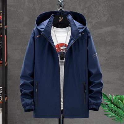 Men's Jacket Spring and Autumn New Sports Men's Clothing Hooded Tooling Style Casual Jacket Men's Imitation Jacket Hooded Top