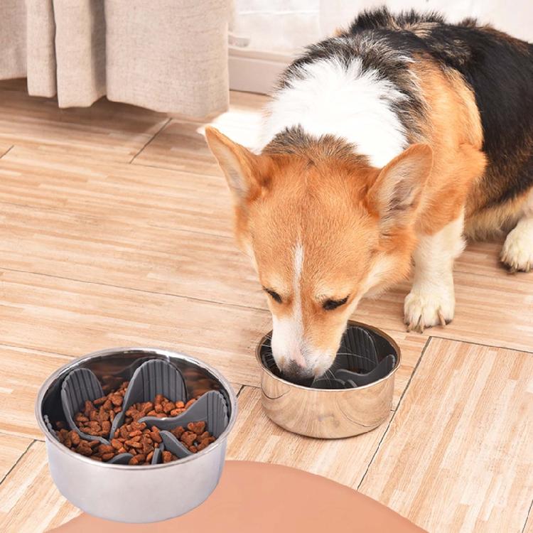 Slow Feeder Bowl Insert  Slow Eating Puzzle for Cat Dog Food Water Bowl Insert