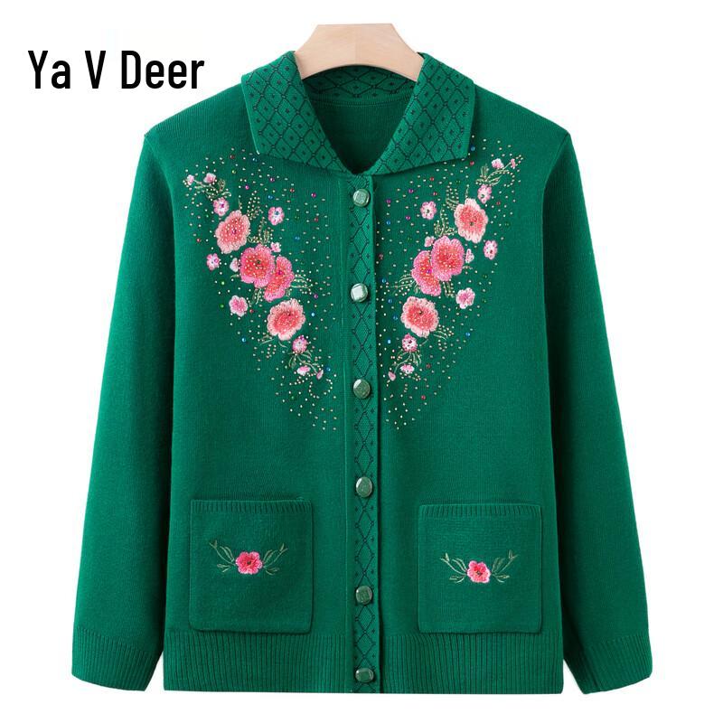 Women's Embroidered Knit Cardigan Sweater