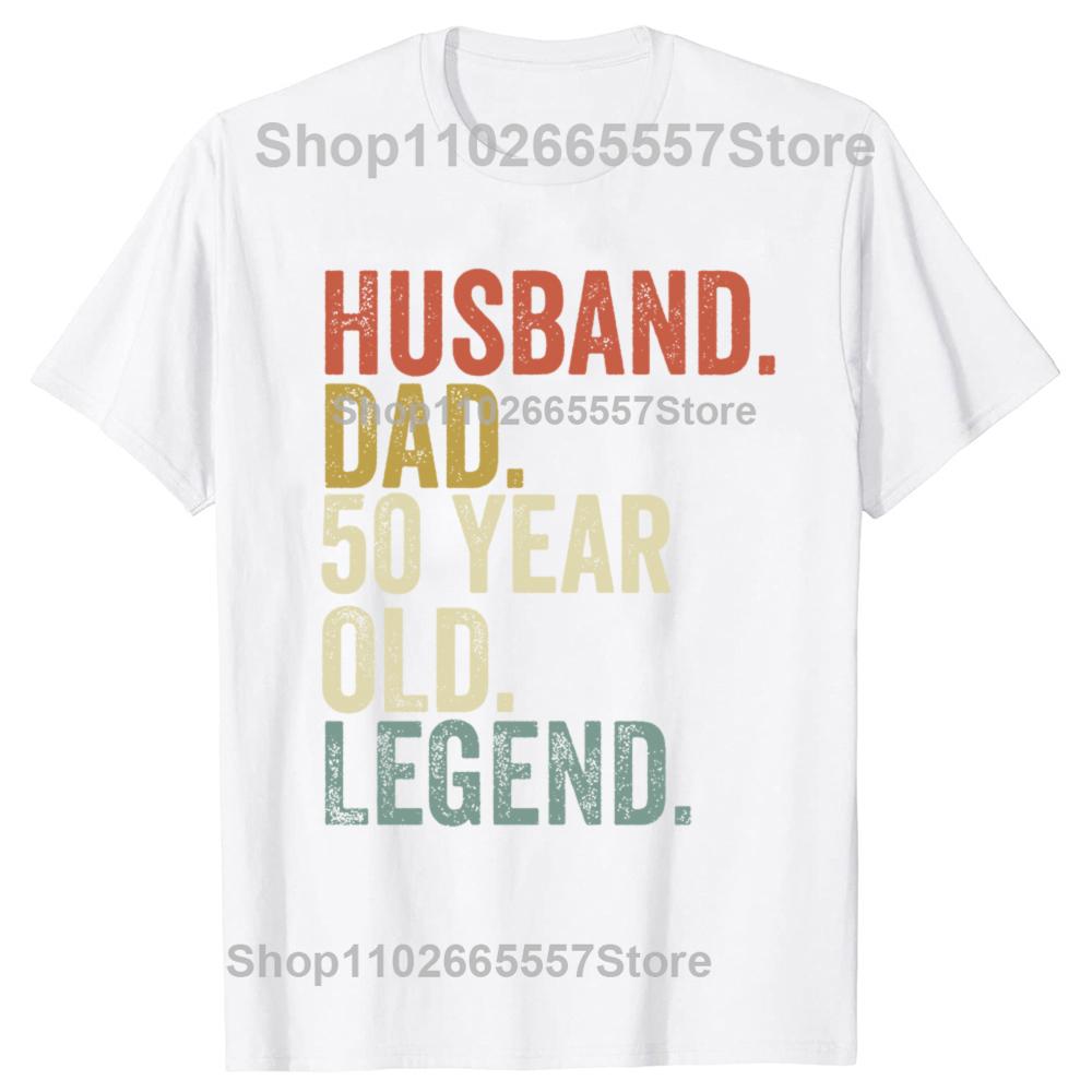 Funny 50th Birthday for Unisex Vintage Dad Born In 1975 Husband Tshirts Unisex Fashion Tshirt 100 Cotton Loose Oversized T Shirt
