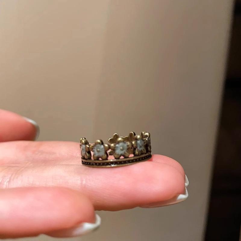 Unique Butterfly Flower Ring Retro Style Statement Pieces For Fall Winter Outfits Fashion Jewelry Gift