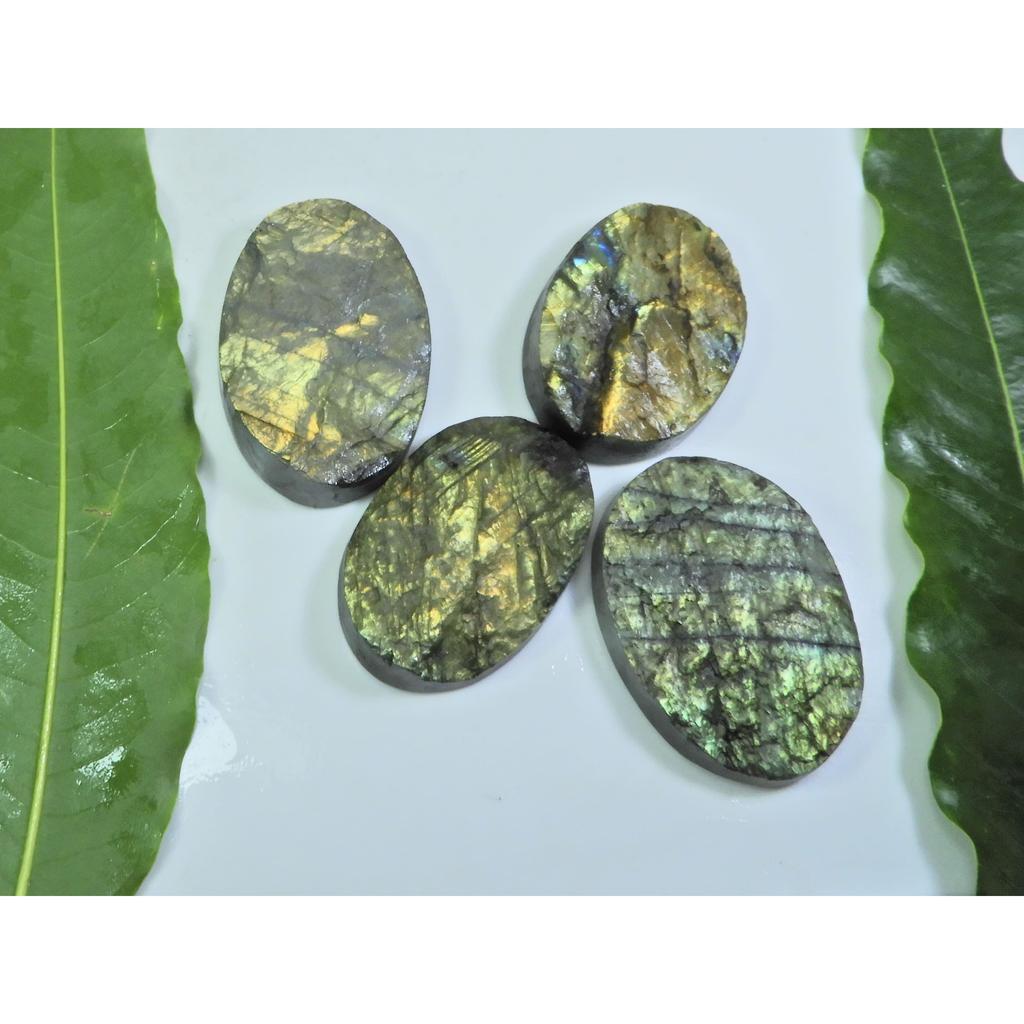 24X38-28X43MM Natural Multi Labradorite Durzy Cabochon Gemstone 4PCS Lot LL-928