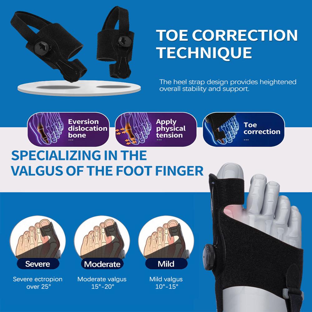 Bunion Corrector Unisex Foot Hallux Valgus Braces Rotatable Toe Separator Straightener Adjustable Pedicure Finger Toe Corrector
