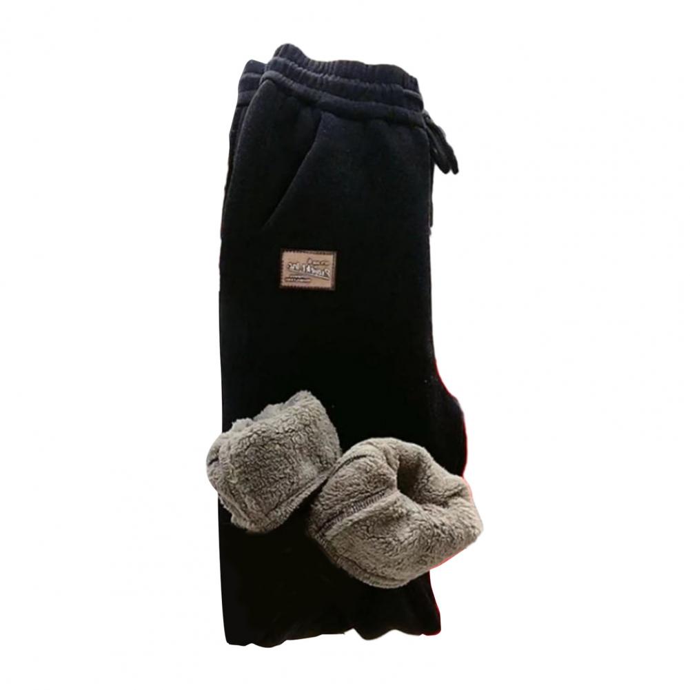 Damen Winterhose mit Fleecefutter, warm, dick, modisch, Thermo-Plüschhose, lässig, Sport-Jogginghose, Hose mit elastischer Taille